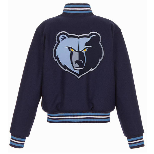 Memphis Grizzlies Blue Varsity Jacket – Back View