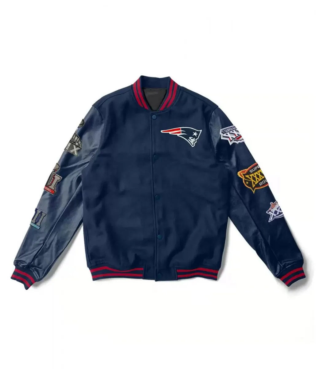 NFL Navy Varsity Jacket – Front View