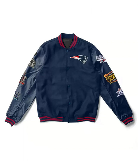 NFL Navy Varsity Jacket – Front View