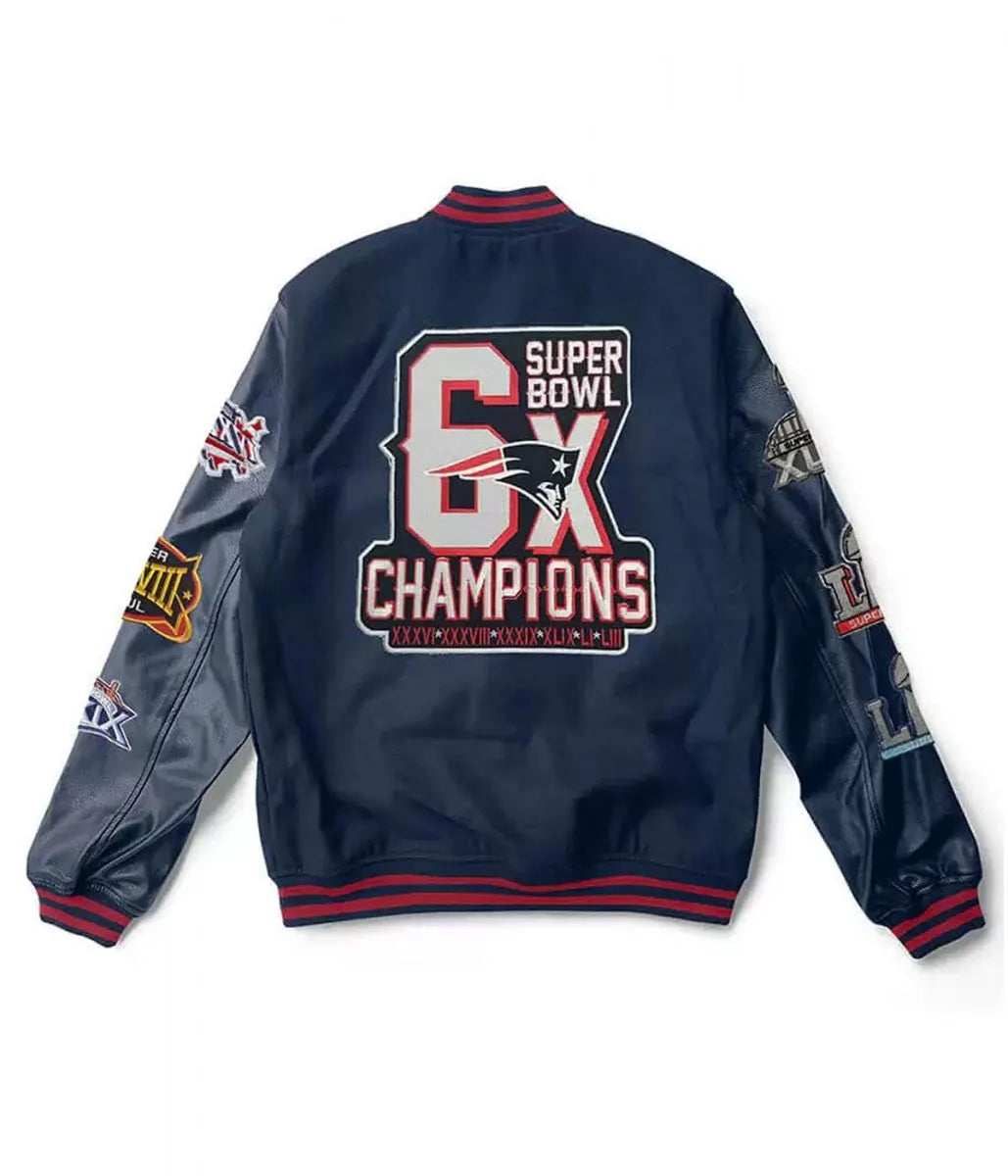 NFL Navy Varsity Jacket – Back View