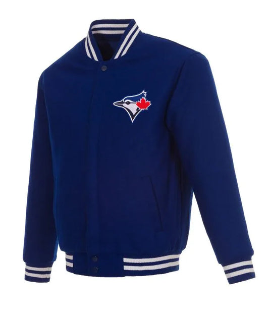 Toronto Blue Jays Blue Varsity Jacket – Front View