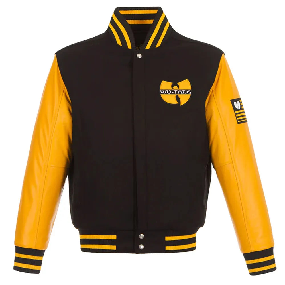 Black Black Varsity Jacket – Front View