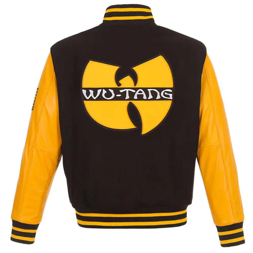 Black Black Varsity Jacket – Back View