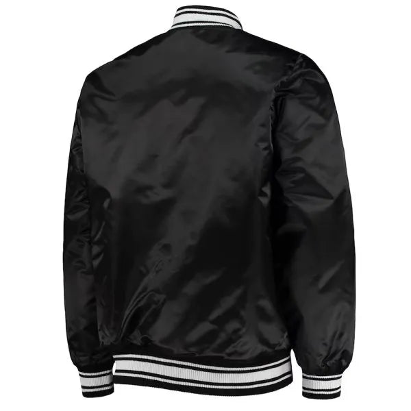 Washington Commanders Black Satin Jacket – Back View