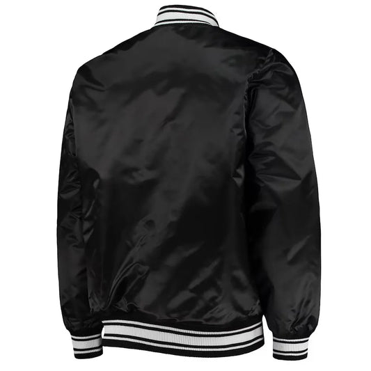 Washington Commanders Black Satin Jacket – Back View