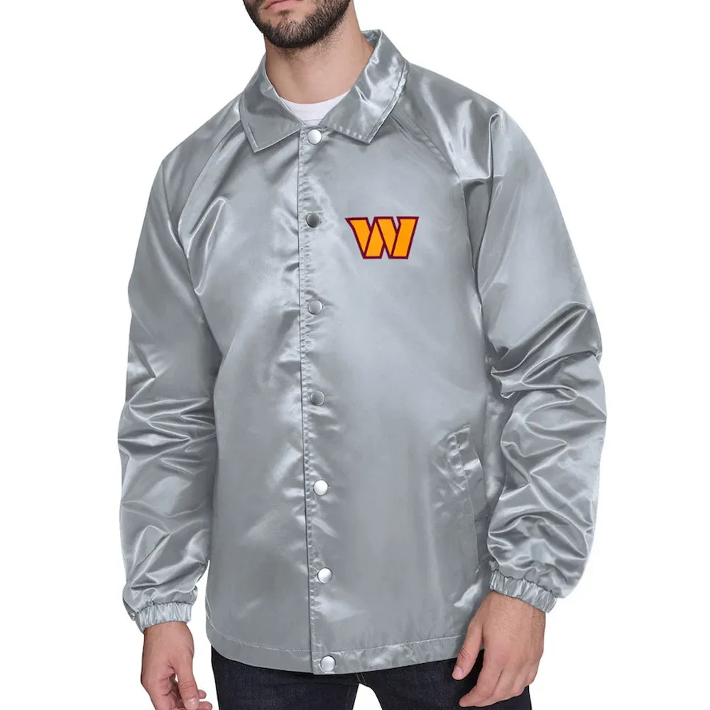 Washington Commanders Black Sports Jacket – Front View