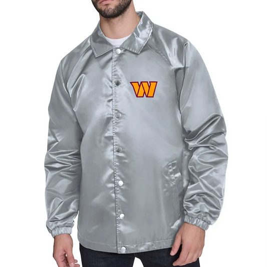 Washington Commanders Black Sports Jacket – Front View
