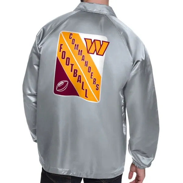 Washington Commanders Black Sports Jacket – Side View