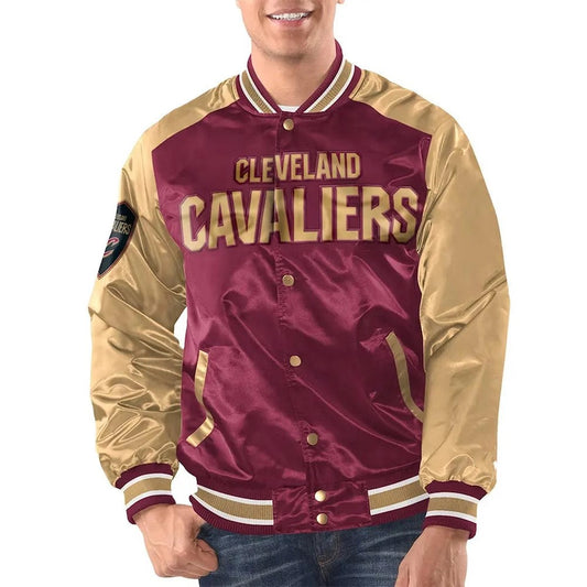 Cleveland Cavaliers Gold Varsity Jacket – Front View