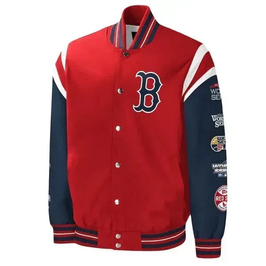 Boston Red Sox Red Sports Jacket – Front View