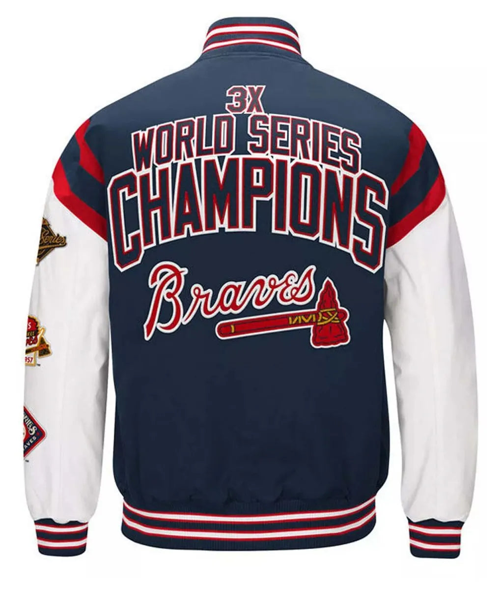 Atlanta Braves Blue Sports Jacket – Back View