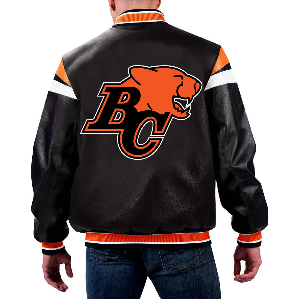 Black Black Varsity Jacket – Back View