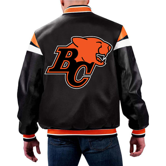 Black Black Varsity Jacket – Back View