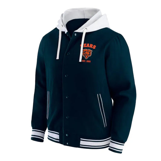 Chicago Bears Navy Blue Sports Jacket – Front View