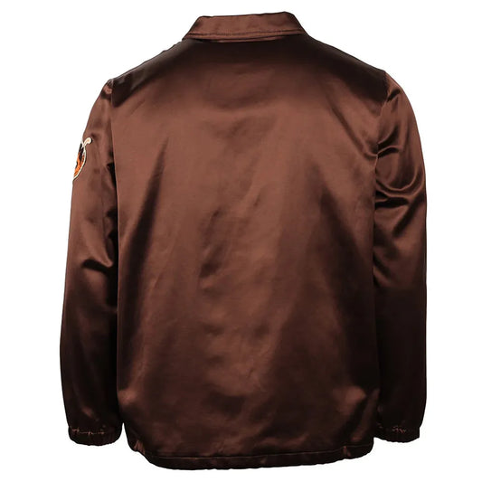 Brown Brown Satin Jacket – Back View