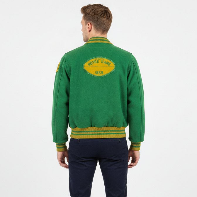Vintage 1958 Notre Dame Fighting Irish Wool Letterman Jacket