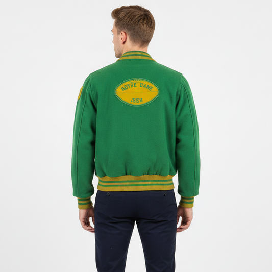 Vintage 1958 Notre Dame Fighting Irish Wool Letterman Jacket
